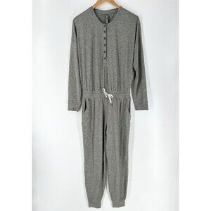 Vuori Lux Henley Jumpsuit Heather Gray Women’s S EUC